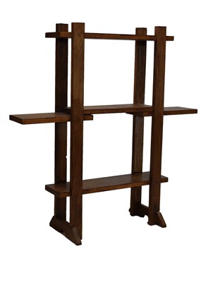 Lot 649 - Set of oak open shelves