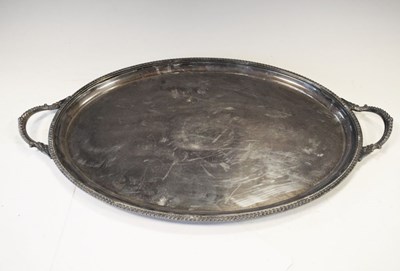 Lot 619 - Mappin & Webb silver plated oval tray