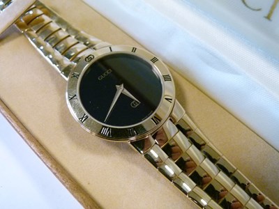 Lot 62 - Gucci - Gentleman's gold plated wristwatch