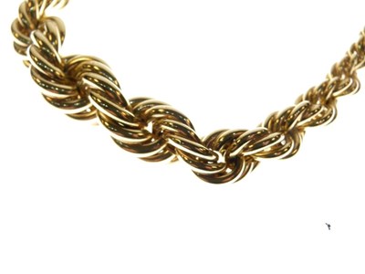 Lot 44 - Necklace of hollow graduated rope chain