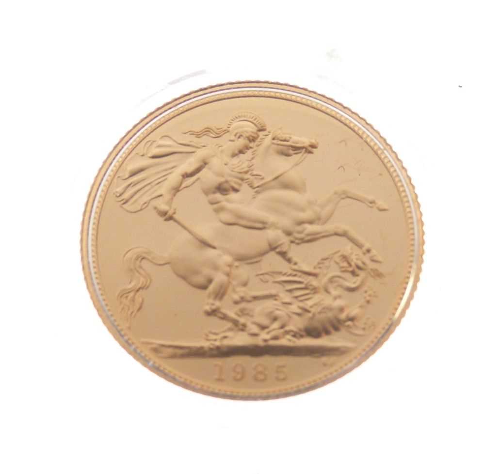 Lot 120 - Elizabeth II gold sovereign, 1985, cased