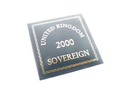 Lot 122 - Elizabeth II gold sovereign, 2000, cased