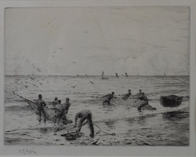 Lot 320 - William Lionel Wyllie R.A. (1851-1931), Etching, Landing the Catch