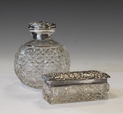 Lot 192 - Two Edward VII silver lidded dressing table pots