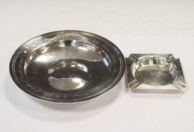 Lot 221 - Silver alms-type dish, etc.