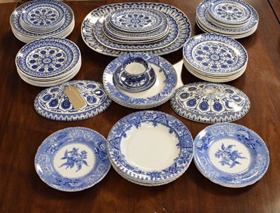 Lot 350 - Quantity of blue and white plates, etc