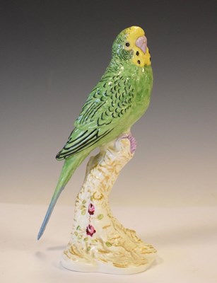 Lot 377 - Royal Worcester yellow and green budgerigar, model 2663