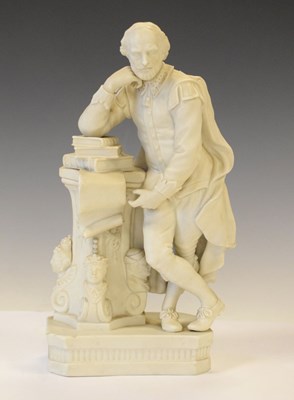 Lot 490 - Parian ware figure of William Shakespeare