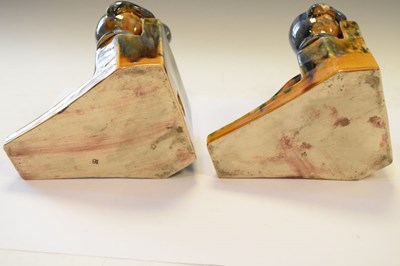 Lot 426 - Pair of Continental pottery bookends