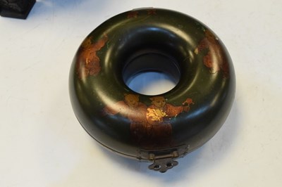 Lot 288 - Oriental circular necklace box and reproduction 'Zushi' shrine