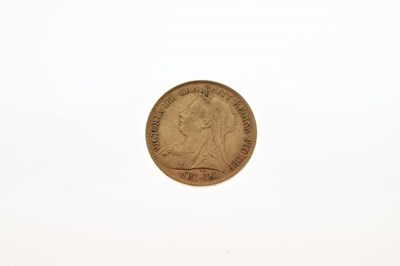 Lot 129 - Coins - Queen Victoria gold half sovereign, 1894