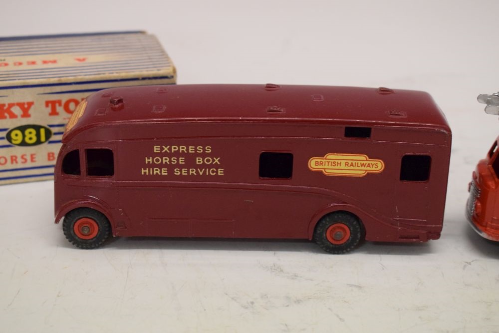 Lot 287 - Dinky Toys - 981 Horse Box, together with