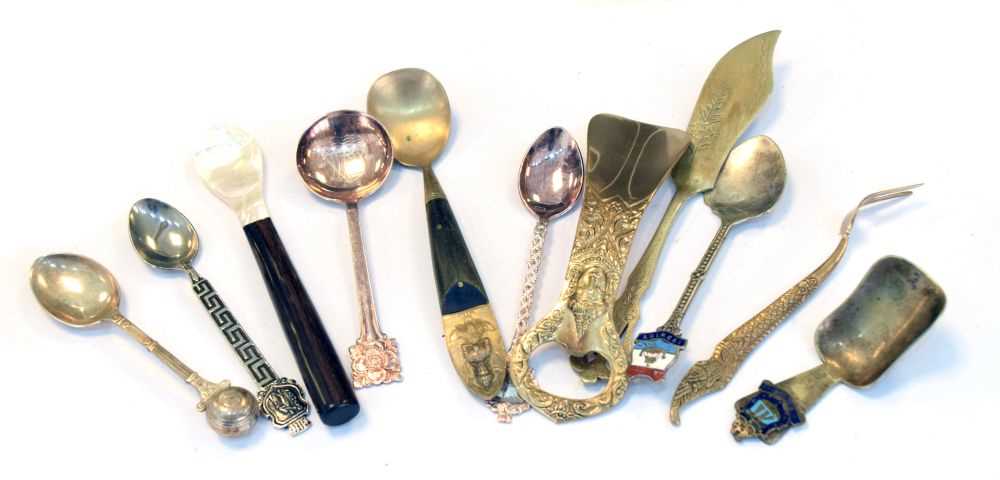 Lot 305 - Sundry spoons to include; 'Rolex', Souvenir spoons, etc.