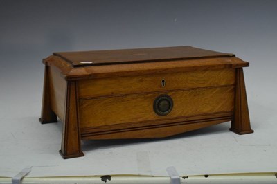 Lot 728 - Edwardian oak table-top box