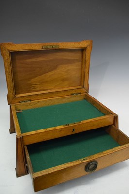 Lot 728 - Edwardian oak table-top box