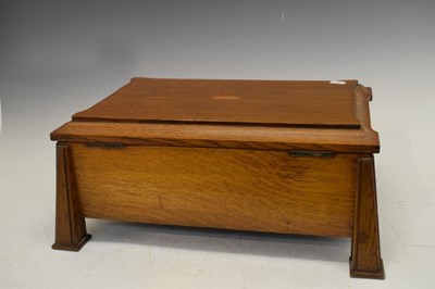 Lot 728 - Edwardian oak table-top box