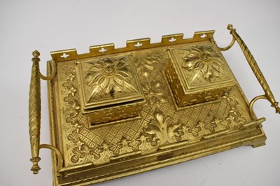 Lot 155 - 19th Century gilt metal desk stand