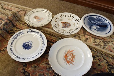 Lot 413 - Edward VII and Alexandra commemorative plates, etc.