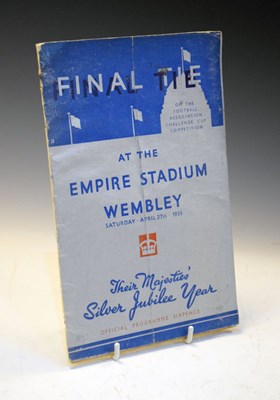 Lot 215 - Silver Jubilee - 27th April 1935 - Sheffield Wednesday v West Bromwich football programme