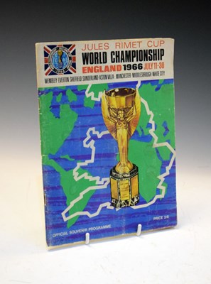 Lot 214 - Football Interest - Jules Rimet Cup World Championship, England 1966 Official Souvenir Programme with tickets