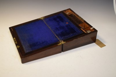 Lot 257 - Mother-of-pearl inlaid writing box