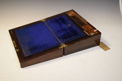 Lot 257 - Mother-of-pearl inlaid writing box