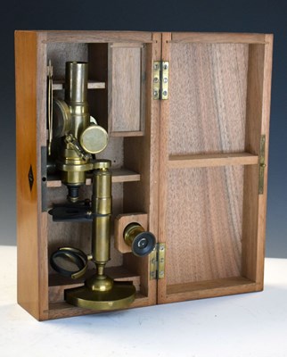 Lot 272 - Brass microscope