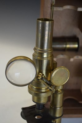 Lot 272 - Brass microscope