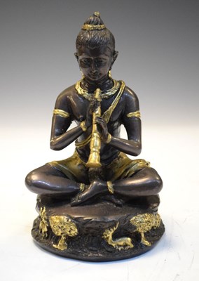 Lot 234 - South East Asian bronze - Seated musician