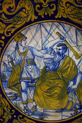 Lot 291 - Italian maiolica (Gualdo Tadino) charger, Sacking of Rome
