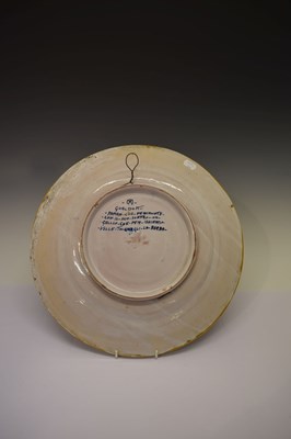 Lot 291 - Italian maiolica (Gualdo Tadino) charger, Sacking of Rome