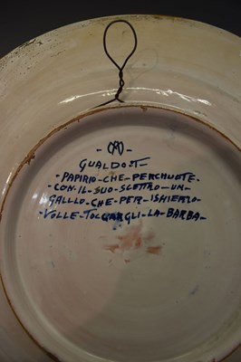 Lot 291 - Italian maiolica (Gualdo Tadino) charger, Sacking of Rome