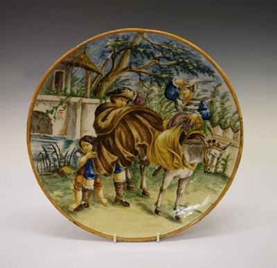 Lot 284 - Italian maiolica shallow dish