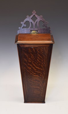 Lot 176 - George III inlaid oak candle box