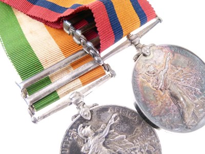 Lot 207 - Boer War medal pair awarded to Private C .Jones of the South Wales Borderers