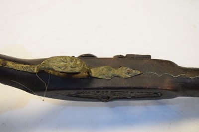 Lot 324 - Gurka kukri, together with two Indian sidelock pistols