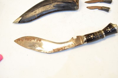 Lot 324 - Gurka kukri, together with two Indian sidelock pistols