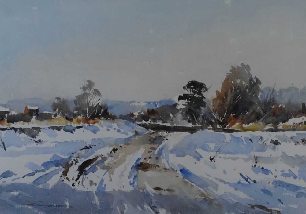 Lot 430 - Edward Wesson, RI, (1910-1983) - Watercolour - Winter