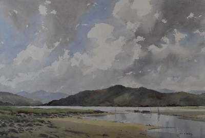 Lot 351 - Maior-General John Christopher Temple Willis RI (1900-1964) - Watercolour - Barmouth Estuary