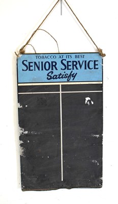 Lot 236 - Advertising  - Senior Service enamel chalkboard/ hanging sign