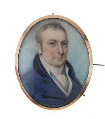 Lot 396 - Early-mid 19th Century portrait miniature