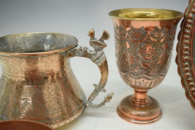 Lot 613 - Quantity of Middle Eastern copper and brass items