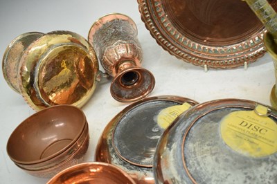 Lot 613 - Quantity of Middle Eastern copper and brass items