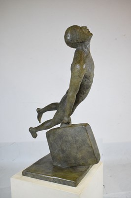 Lot 439 - Cathy Lewis (Bristol, Modern) - Limited edition cast bronze statue - 'The Optimist'