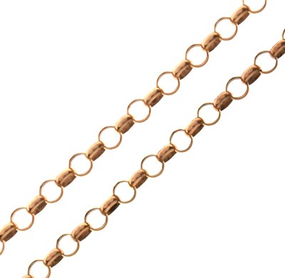 Lot 83 - 9ct gold belcher-link chain