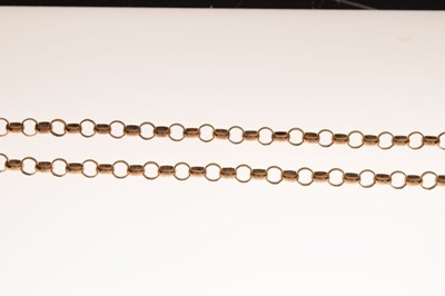 Lot 83 - 9ct gold belcher-link chain