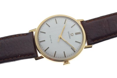 Lot 107 - Omega - Gentleman's 9ct gold Geneve wristwatch