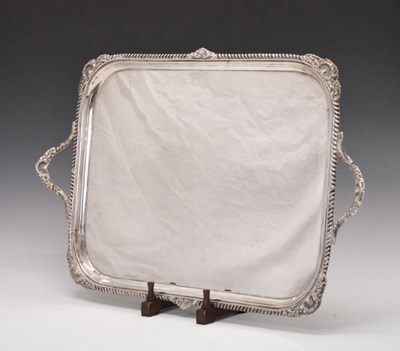 Lot 102 - Edward VII silver two-handled tray, Thomas Bradbury & Sons 3600g approx