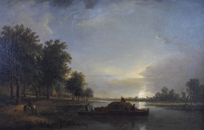 Lot 357 - Edward Charles Williams (1807-1881) - Oil on canvas - River scene