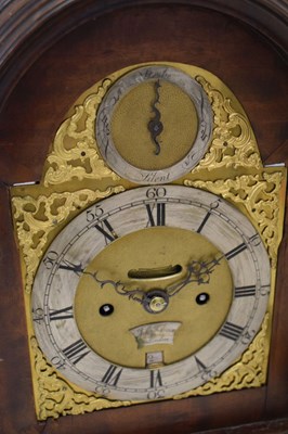Lot 427 - Small George III mahogany-cased triple pad twin fusee bracket clock